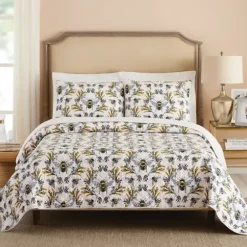 Quilts-Kirkland's Home Bee You 2-Pc. Twin Bedding Quilt Set White/Yellow/Black