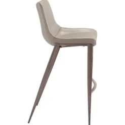 Bar Stools & Counter Height Stools-Kirkland's Home Beige & Brown Faux Leather 2-Pc. Bar Stool Set Gray