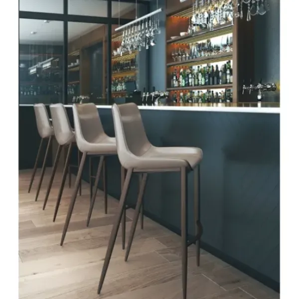 Bar Stools & Counter Height Stools-Kirkland's Home Beige & Brown Faux Leather 2-Pc. Bar Stool Set Gray