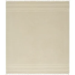 Blankets & Throws-Kirkland's Home Beige And White Stripes Cotton Throw Tan