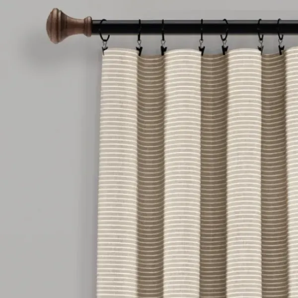 Curtains & Drapes-Kirkland's Home Beige Burlap Knotted Curtain Panel Set, 108 In. Tan