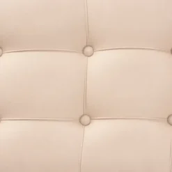 Benches & Ottomans-Kirkland's Home Beige Button Tufted Bench With Mirrored Base Tan