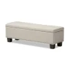 Benches & Ottomans-Kirkland's Home Beige Button-Tufted Upholstered Storage Bench Tan