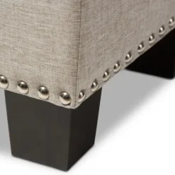 Benches & Ottomans-Kirkland's Home Beige Button-Tufted Upholstered Storage Bench Tan