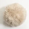 Pillows-Kirkland's Home Beige Faux Fur Sphere Pillow Tan