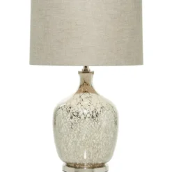 Table Lamps-Kirkland's Home Beige Marbled Mercury Glass Table Lamp Brown