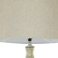 Table Lamps-Kirkland's Home Beige Marbled Mercury Glass Table Lamp Brown