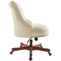 Office Furniture-Kirkland's Home Beige Miller Tufted Office Chair Tan