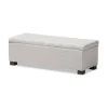 Benches & Ottomans-Kirkland's Home Beige Tufted Contemporary Storage Bench Tan/Gray