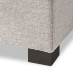 Benches & Ottomans-Kirkland's Home Beige Tufted Contemporary Storage Bench Tan/Gray