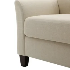 Sofas & Loveseats-Kirkland's Home Beige Upholstered Button Tufted Loveseat Tan