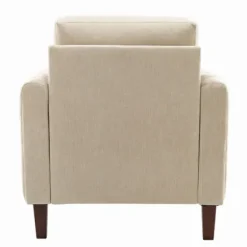 Accent Chairs-Kirkland's Home Beige Velvet Channel Stitch Accent Chair Tan