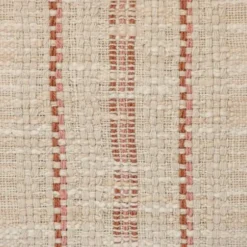 Pillows-Kirkland's Home Beige Woven Red Stripes Lumbar Pillow Tan