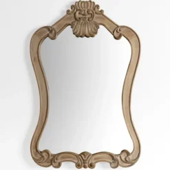 Decorative Mirrors-Kirkland's Home Belle Natural Scroll Top Wall Mirror