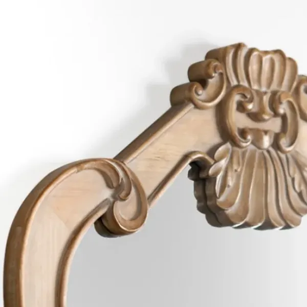 Decorative Mirrors-Kirkland's Home Belle Natural Scroll Top Wall Mirror