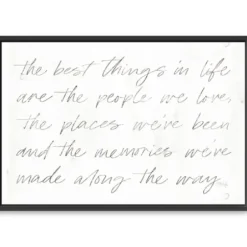 Wall Quotes & Signs-Kirkland's Home Best Things Framed Canvas Art Print, 38X26 In. White/Black