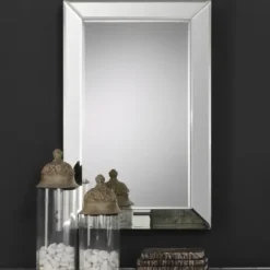 Decorative Mirrors-Kirkland's Home Beveled Frame Rectangle Wall Mirror