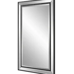 Decorative Mirrors-Kirkland's Home Beveled Rectangular Wall Mirror Black