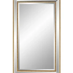 Decorative Mirrors-Kirkland's Home Beveled Rectangular Wall Mirror Gold