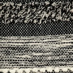 Pillows-Kirkland's Home Bianca Boho Textural Throw Pillow Black/White