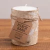Candles-Kirkland's Home Birch Bark Pillar Candle, 4 In. Tan