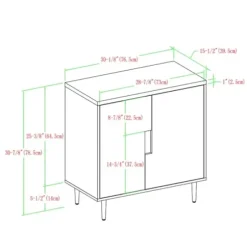 Cabinets & Sideboards-Kirkland's Home Birch Color Pop Geometric Cabinet Tan