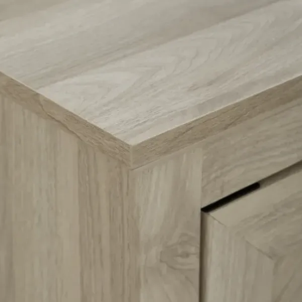 Cabinets & Sideboards-Kirkland's Home Birch 2-Door Chevron Cabinet Tan