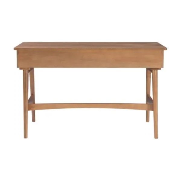 Office Furniture-Kirkland's Home Birch Wood And Rattan Desk