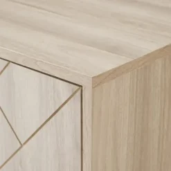 Tv Stands & Media Consoles-Kirkland's Home Birch Wood Herringbone 4-Door Tv Stand
