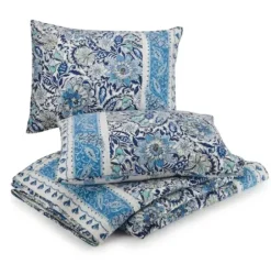 Quilts-Kirkland's Home Bisou Floral King 3-Pc. Quilt Set Blue