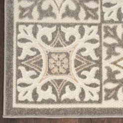 Outdoor Rugs-Kirkland's Home Black & Gray Diamond Stripe Outdoor Area Rug, 4X6 Black/Gray