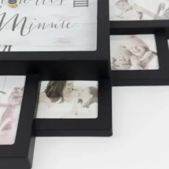 Clocks-Kirkland's Home Black 12 Photo Frame Collage Clock