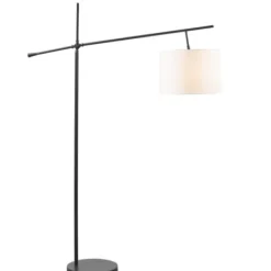 Floor Lamps-Kirkland's Home Black Adjustable Arm Modern Floor Lamp White