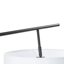 Floor Lamps-Kirkland's Home Black Adjustable Arm Modern Floor Lamp White