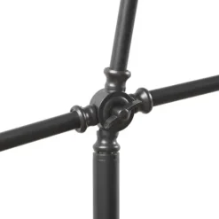 Floor Lamps-Kirkland's Home Black Adjustable Arm Modern Floor Lamp White