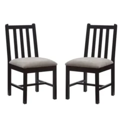 Dining Chairs-Kirkland's Home Black And Classic Dining Chairs, Set Of 2 Gray
