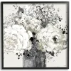 Canvas Art-Kirkland's Home Black And Cream Abstract Floral Canvas Art Print Black/Ivory