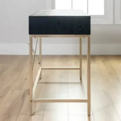 Office Furniture-Kirkland's Home Black And Gold Blake Desk