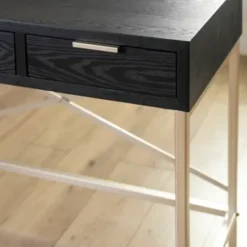 Office Furniture-Kirkland's Home Black And Gold Blake Desk