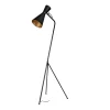 Floor Lamps-Kirkland's Home Black And Gold Lined Metal Tripod Floor Lamp Black/Gold