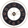 Clocks-Kirkland's Home Black And Gold Open Frame Axis Clock