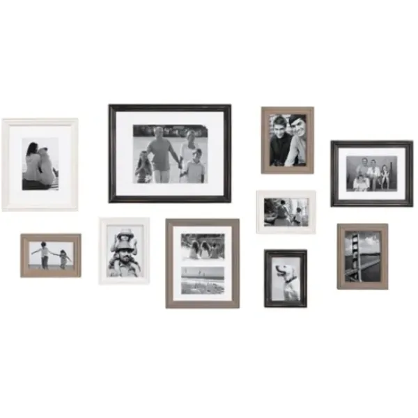 Gallery Wall Frames-Kirkland's Home Black And Gray 10-Pc. Gallery Wall Frame Set