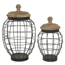 Decorative Trays-Kirkland's Home Black And Ivory Mosaic Capiz Shell Tray Black/Ivory