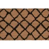 Doormats-Kirkland's Home Black And Natural Coir Hello Doormat, 36X24 In. Black/Tan