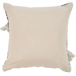 Pillows-Kirkland's Home Black And Natural Mingled Texture Pillow Black/Ivory