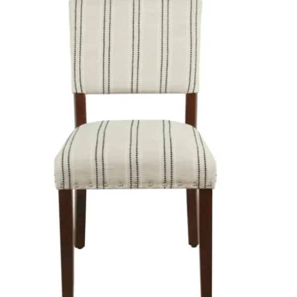Dining Chairs-Kirkland's Home Black And Striped Dining Chairs, Set Of 2 White