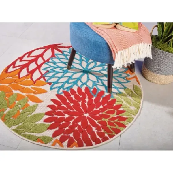 Outdoor Rugs-Kirkland's Home Black And White Aztec Outdoor Area Rug, 4X6 Black/White