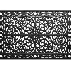 Doormats-Kirkland's Home Black And White Buffalo Check Welcome Doormat Black/White