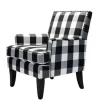 Accent Chairs-Kirkland's Home Black And White Buffalo Check Armchair Black/White