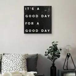 Wall Quotes & Signs-Kirkland's Home Black And White It'S A Good Day Canvas Art Print Black/White